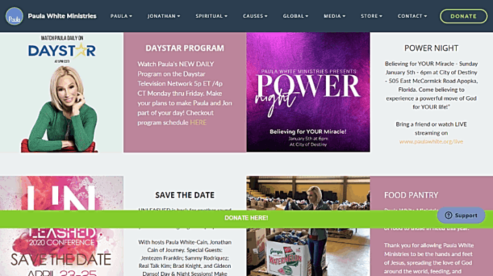 Paula White Ministries Website